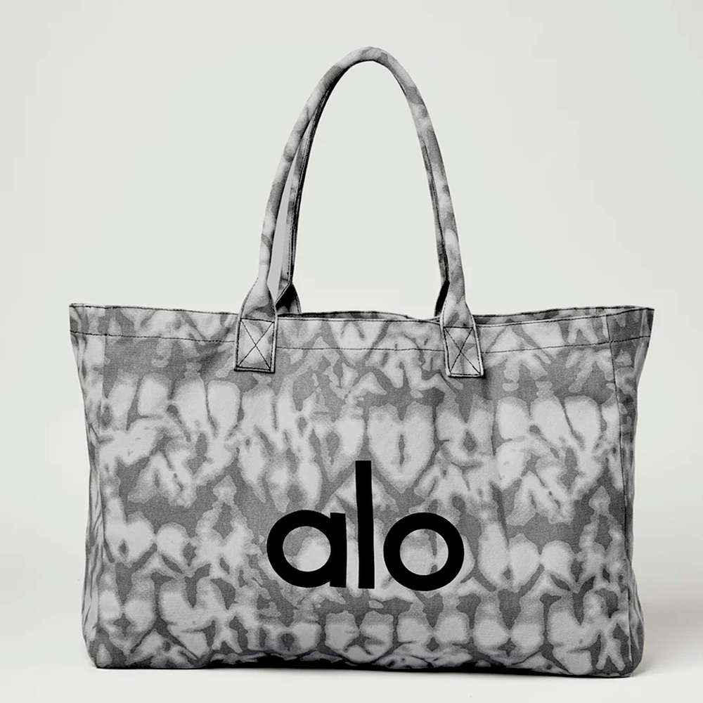 NWT ALO Yoga Iconic Shoppers Tote- Grey tie dye- Oversized